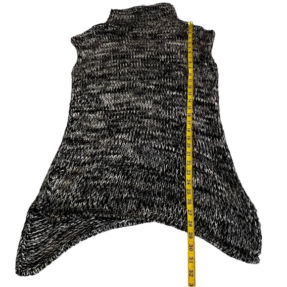 Cleobella Mock Neck Sleeveless Textured Knit Asymetric Sweater Tunic S Marbled - Picture 11 of 12